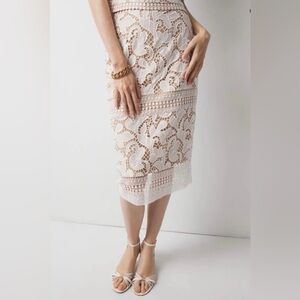 NWT White House Black Market Lace Pencil Skirt Size 10